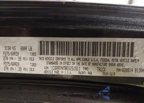 2016 Ram 1500 Laramie from USA, damaged, VIN 1C6RR7NT8GS251511